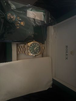 Rolex Day-Date Gold Watch Green Dial