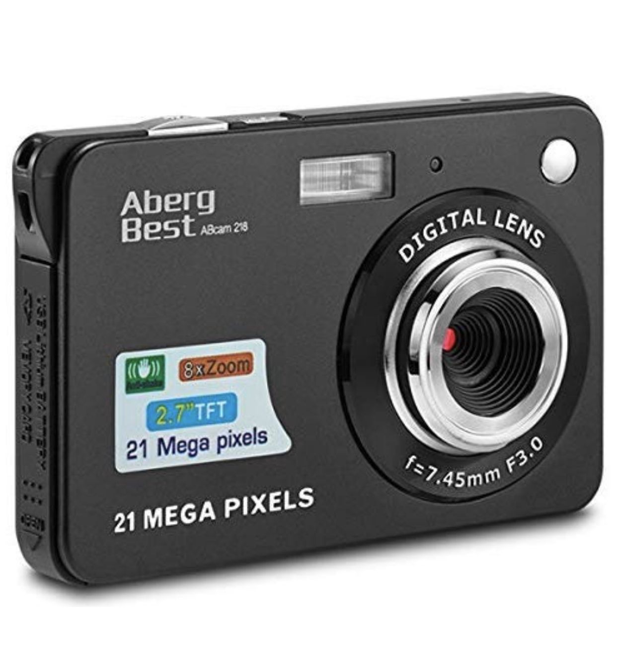 AbergBest 21 Mega Pixels 2.7" LCD Rechargeable HD Digital Camera