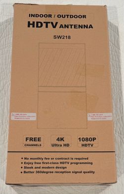 New Indoor/Outdoor HDTV Antenna – 4K Ultra HD / 1080P
