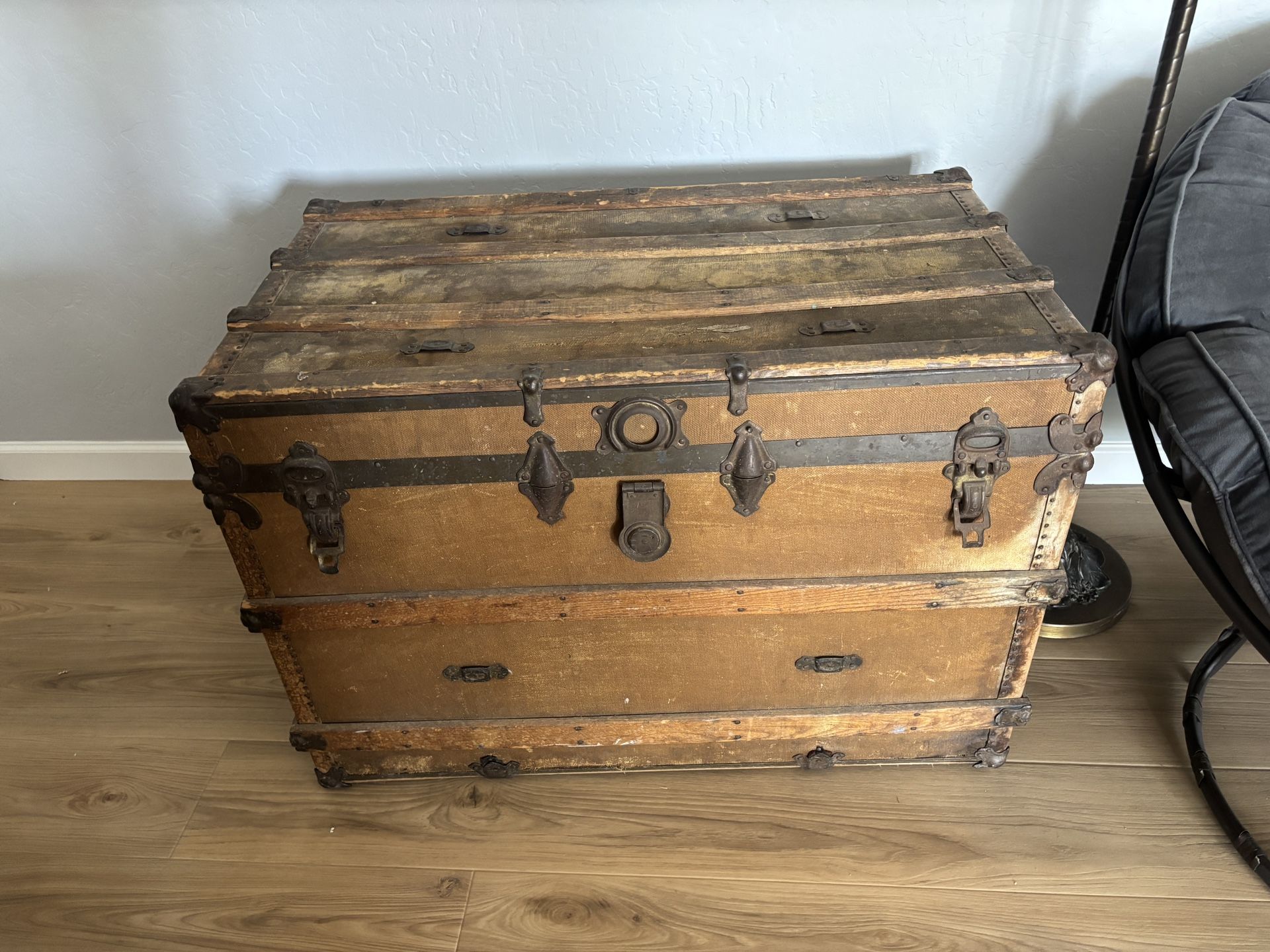 Antique Wood Trunk