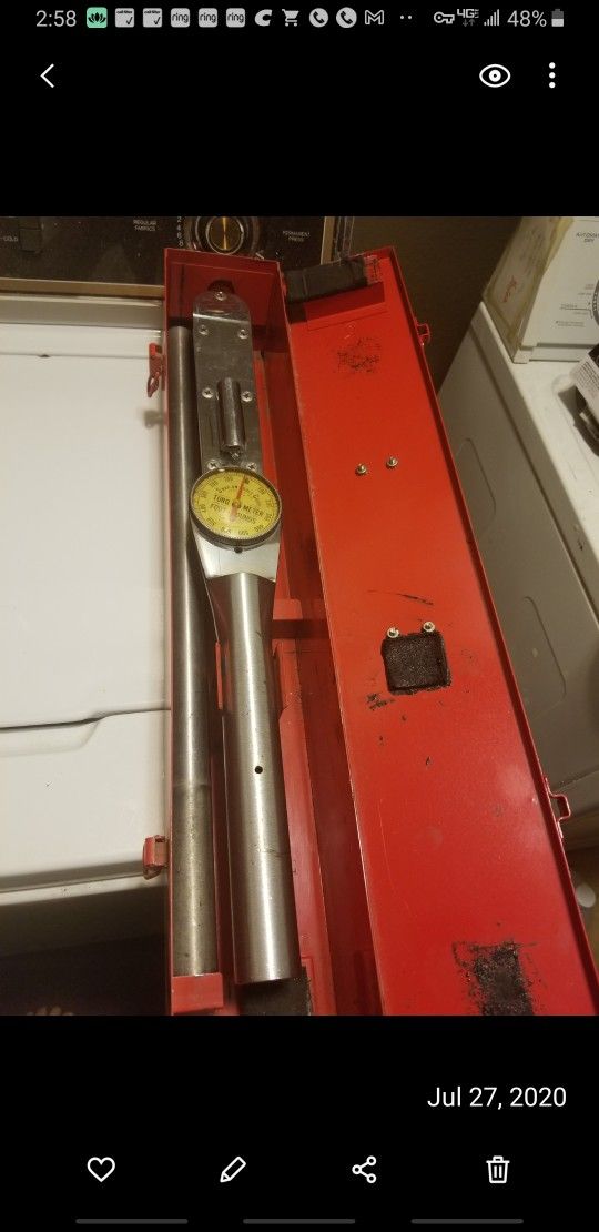 Snap on 3/4" dail torque Wrench