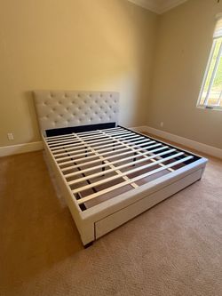 Cal king bed frame with storage