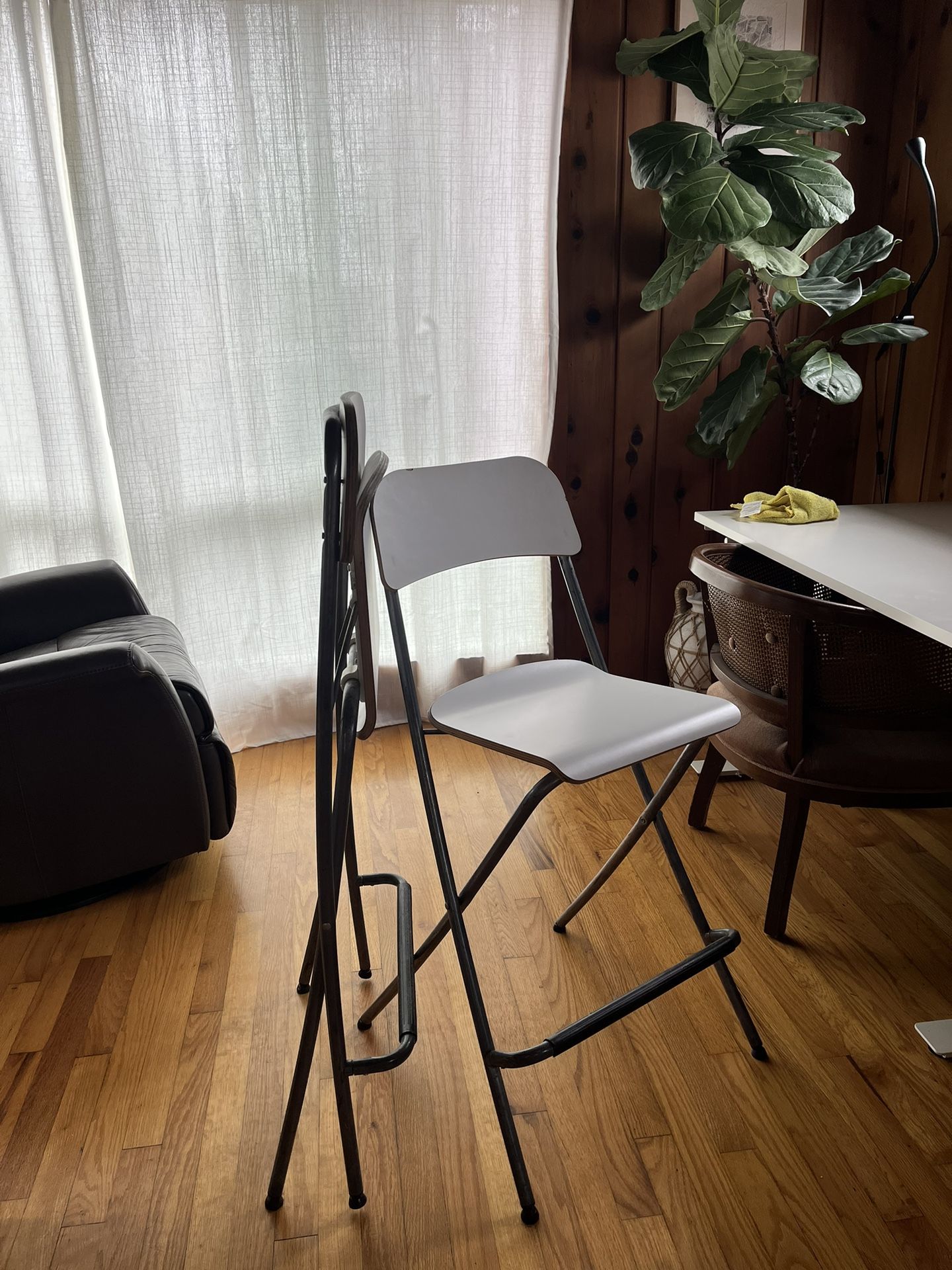 IKEA Franklin Bar Stool With Back Foldable White