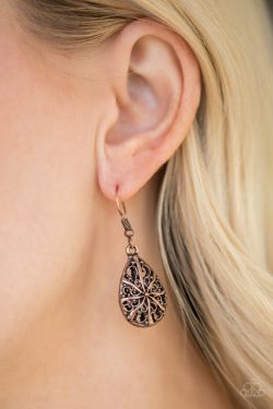 Western Wisteria Copper Earrings
