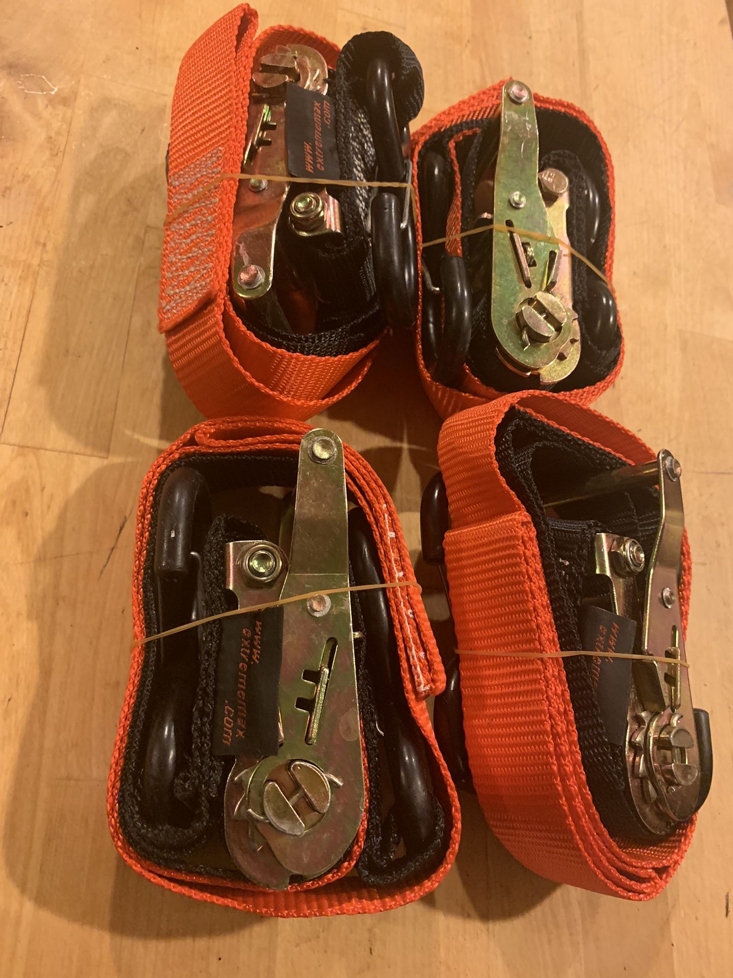 Set Of 4 Extreme Max Utility Tie-Down Strap - 1"