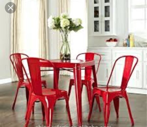 New Red Metal Dining Chairs For In Sedro Woolley Wa Offerup