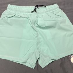 Men’s Flexliving Basic Green Lined Shorts - Size XS