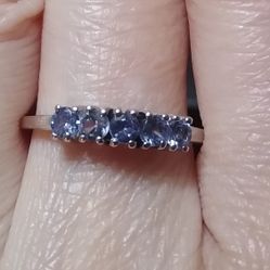Genuine Tanzanite New In Box Sterling Silver Ring 💍