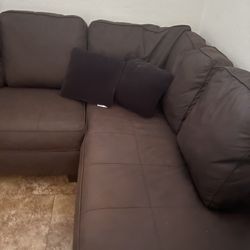 Sectional Brown Couches 