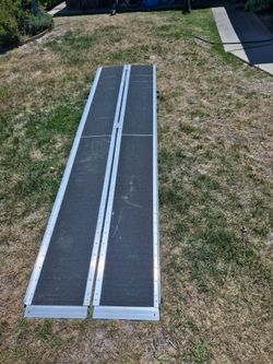 Titan Folding aluminum ramps.