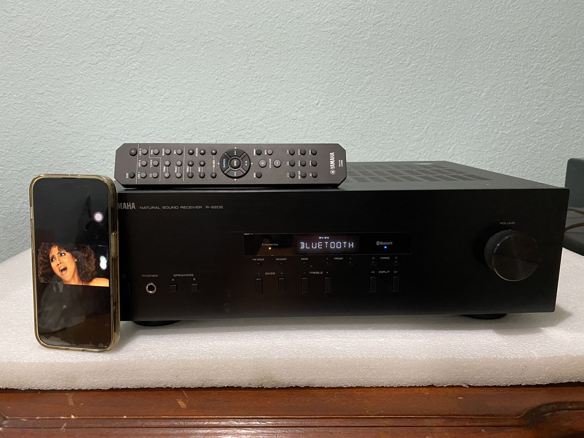 Yamaha R-S202 Stereo Bluetooth Receiver/Amplifier With Remote