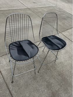 Set Of Bertoia Style Bar Stools - Bar Height