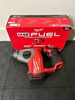 Milwaukee M12 FUEL 12V Lithium-lon Brushless Cordless 5/8 in. SDS-Plus Rotary Hammer Drill (Tool-Only)