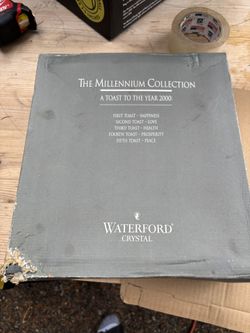 Waterford Crystal Millennium Collection Toasting Flutes – Boxed Pair – $65