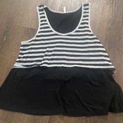 Womans Black And Gray Tank Shirt Size XL By Rue 21 #6