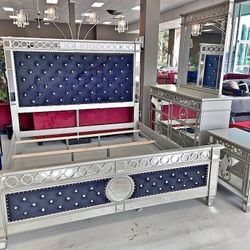 NEW▪️▪️$30 Down Payment Finance 🏞️Varian 4 Piece Panel Bedroom Set