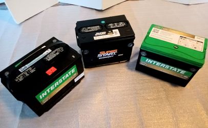 3 BATTERIES ** Two Interstate Gold - 1 Super Start Economy