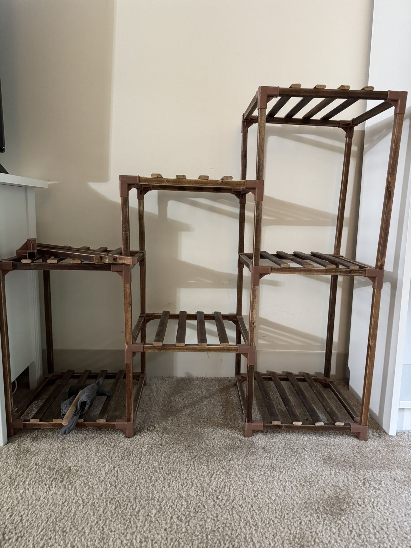 Wooden Plant Stand Shelves