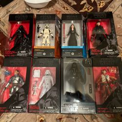Star Wars Black series 6” Figures. New.