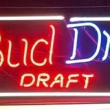 Vintage Discontinue Bud Dry Draft Neon Sign - Nice! 