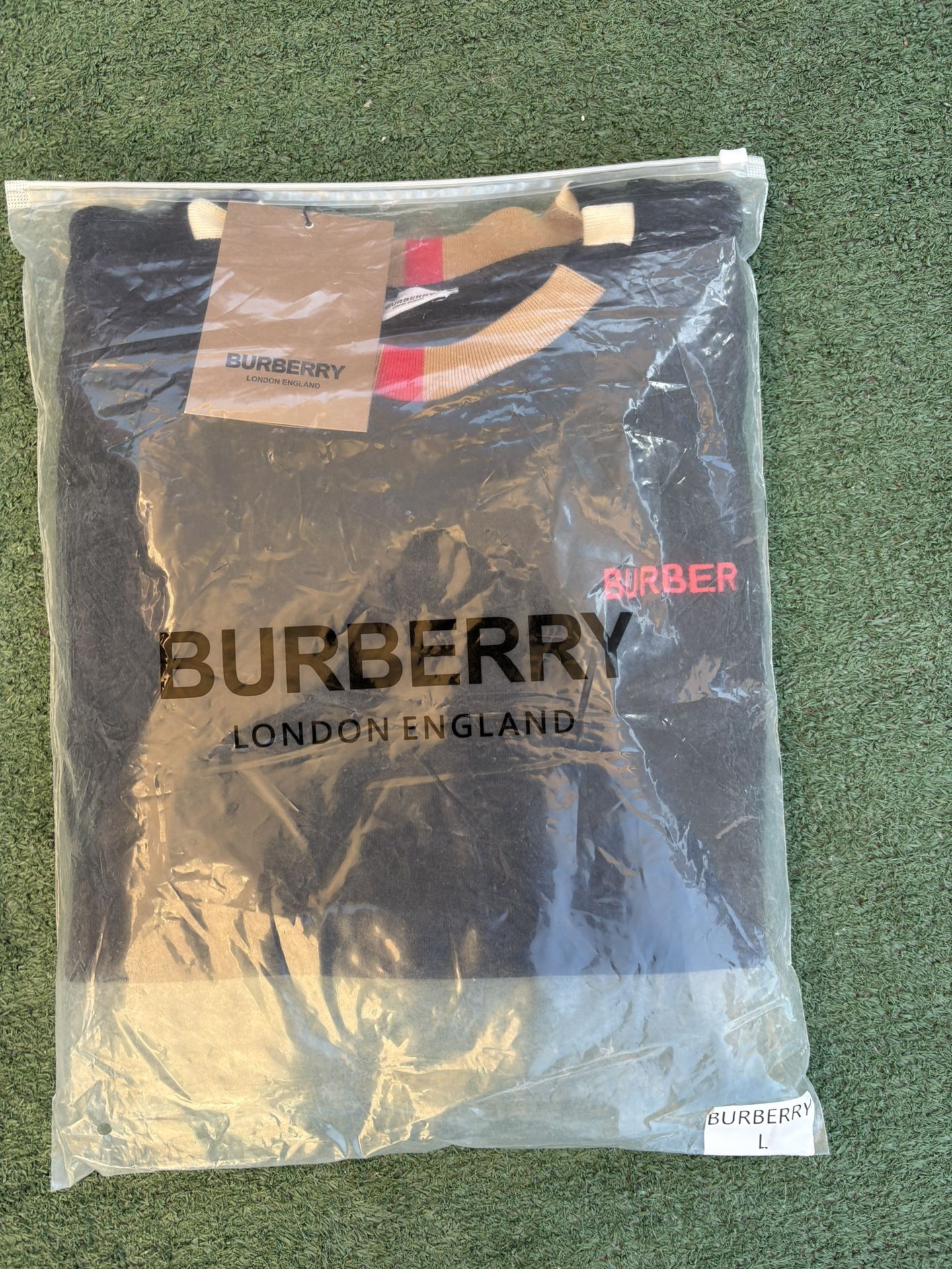 Black Burberry Crewneck Sweater