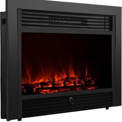 Electric Fireplace  28.5" 1500W Adjustable 3D Flame Space Heater Wall Firebox Indoor Stove Room Fake Place
