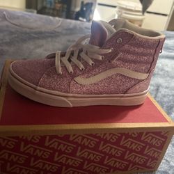 pink glitter vans girl shoes