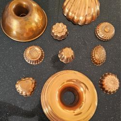 Vintage ODI Copper Hanging Farm House Decor Lot of 10.