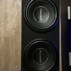 Pioneer Dual 12’s Subwoofers/Cerwin-Vega Amplifier.