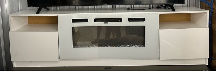Tv stand with fireplace