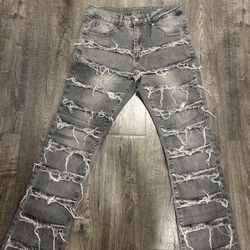 Ripped Flared Jeans (32)