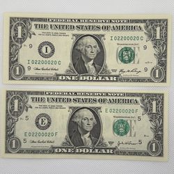 Matching Serial Number $1 Currency