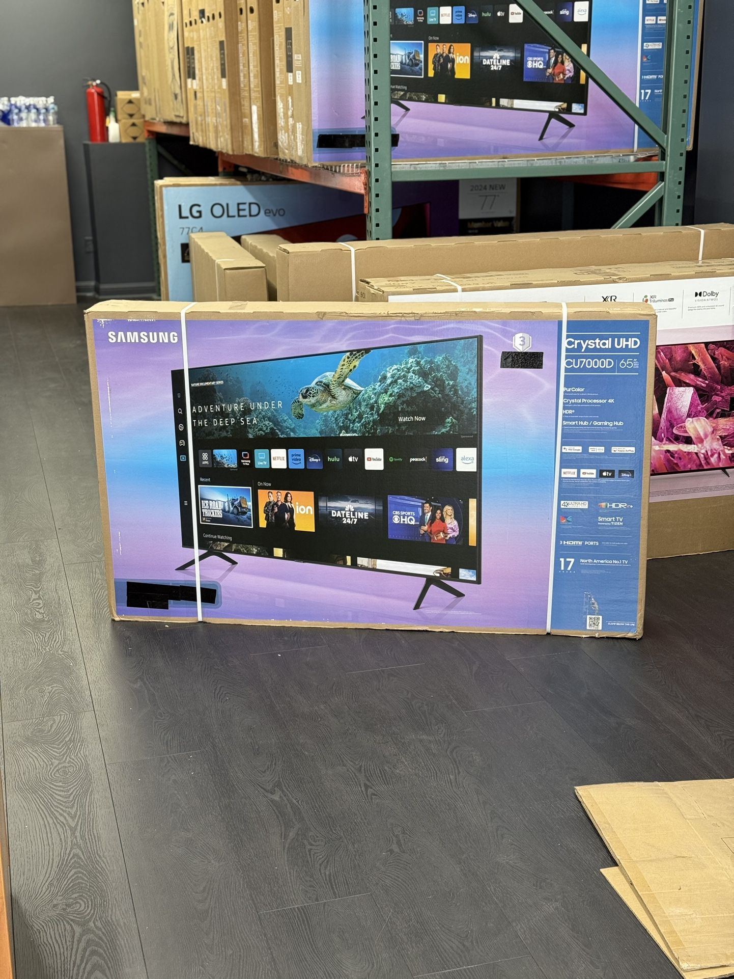 65 INCH SAMSUNG UHD CU7000 SMART 4k TVS AI THIN Q FINANCING AVAILABLE