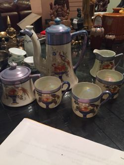 Japanese vintage 6 piece coffee tea set