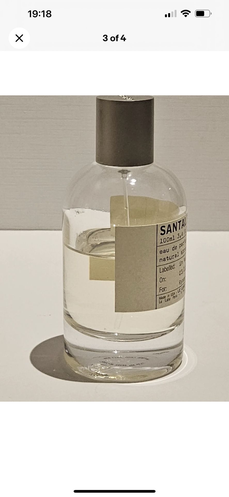 Le Labo Santal 33 Cologne PARTIAL bottle 100 ml