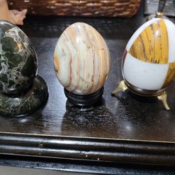 Marble Stone Eggs With Stands