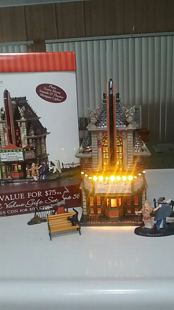 Department 56 Snow Village LaGhosti Movie Theater