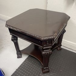 Solid wood end table 26"