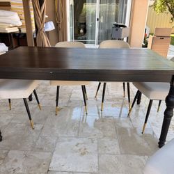 Black Wood Dining Table