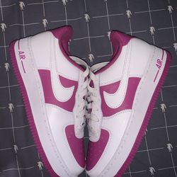 Nike Air Force 1 Low White Hot Fuchsia Size:4y