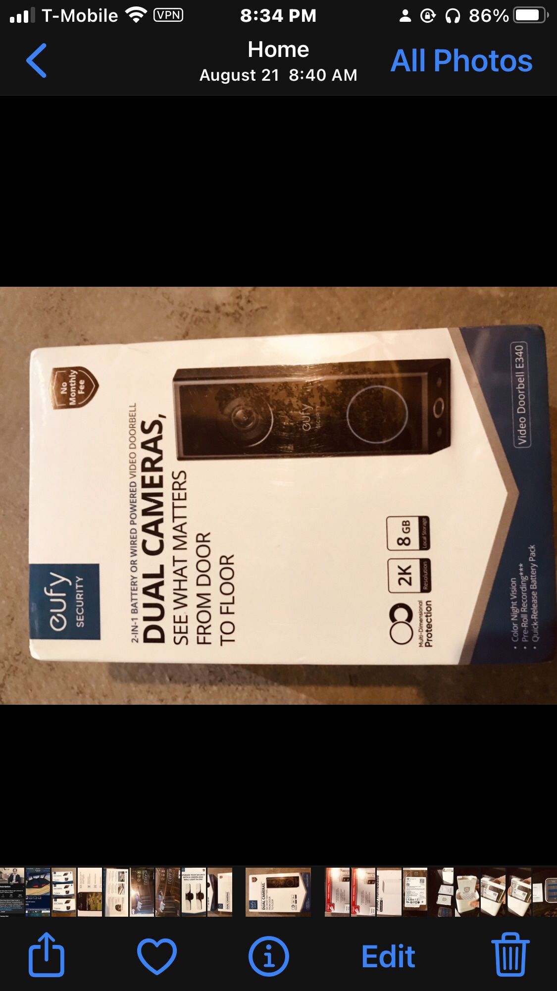 EUFY VIDEO DOORBELL