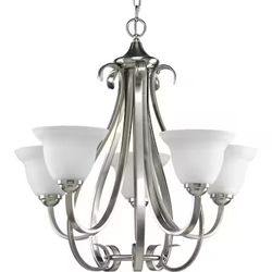 Progress Lighting Torino 5-Light Brushed Nickel Transitional Chandelier