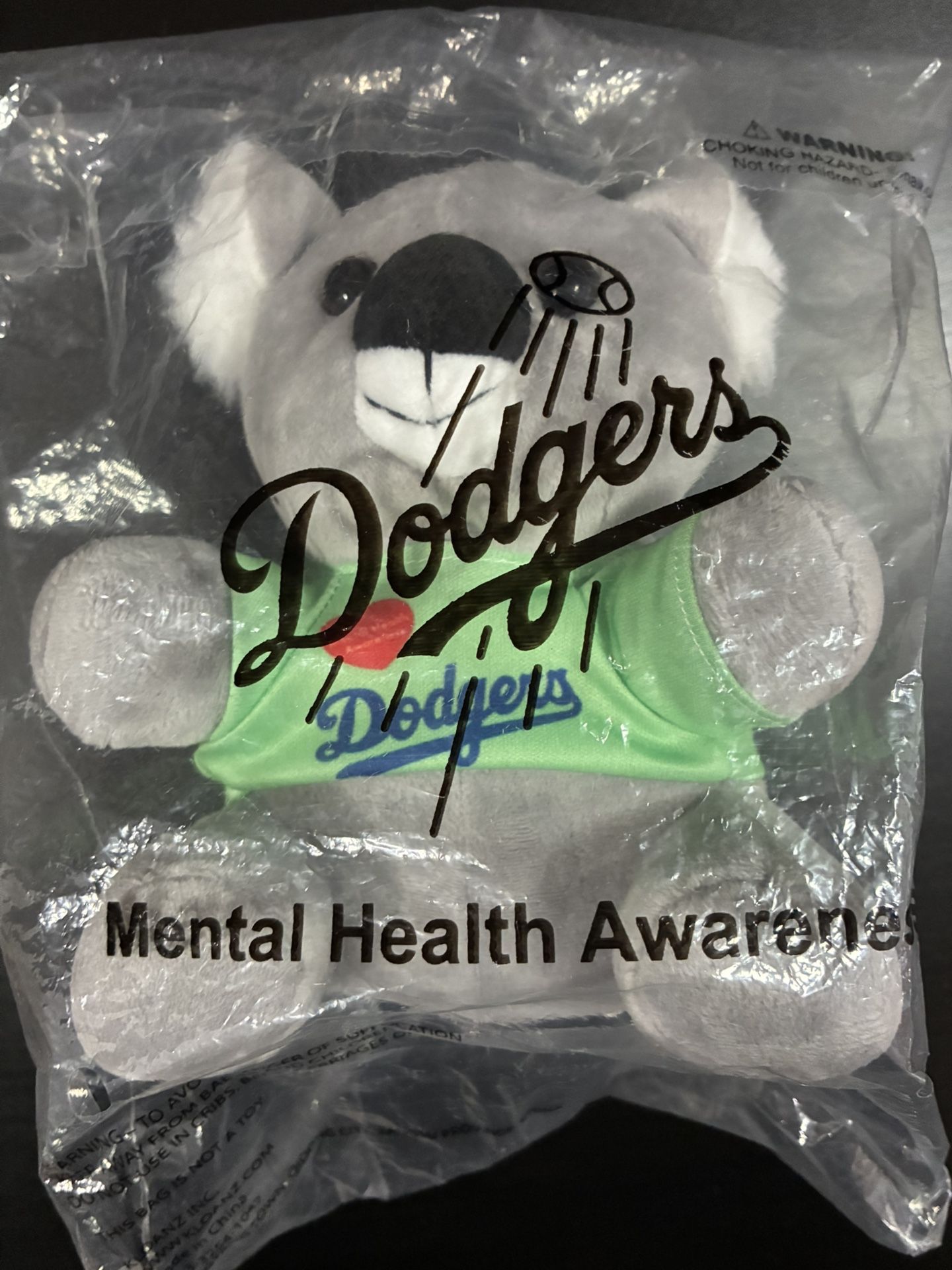 2025 Los Angeles Dodgers SGA Mental Health Awareness Night Koala Bear Plush