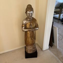 Large Standing Polystone Buddha Statue 
