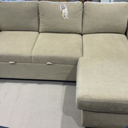 Coddle Aria Sleeper Sofa W/ Reversible Chaise & Storage