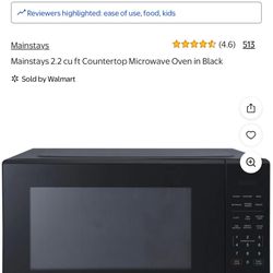Mainstays 1200 Watt Microwave