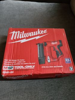 M12 12-Volt 23-Gauge Lithium-Ion Cordless Pin Nailer (Tool-Only)