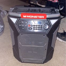 Monster Party Bluetooth Speaker/AMP/Karaoke W/Microphone 