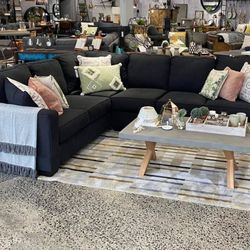 Alenya Charcoal LAF And RAF Sectional & Couch Sofa 