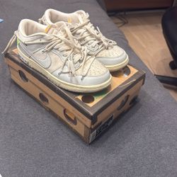 Off-white Nike dunk Lows , gray/white men’s eight women’s 9 1/2